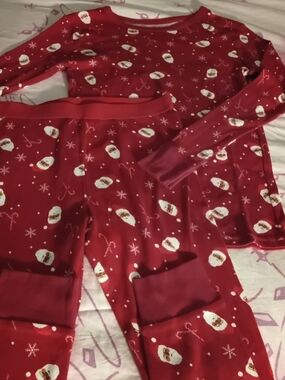 NWT Red Cotton Holiday Kids Girls Boys Pajama Set Sleepwear 9-10 Years Christmas